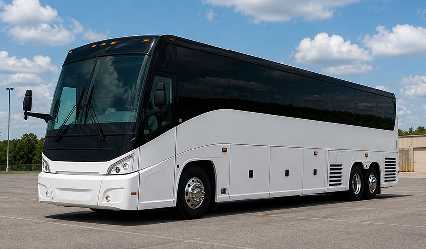 56-passenger charter bus in Houston, TX